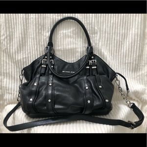 MICHAEL KORS Leigh Black Satchel
